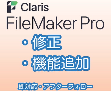 FileMaker システムの改修承ります ちょっとしたお悩みでもご相談ください！ イメージ1