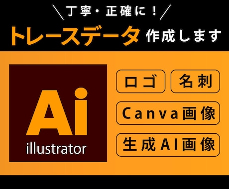 粗い画像を高品質なAiデータにトレースします イメージ1