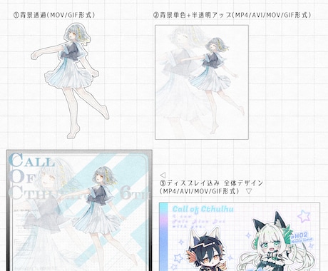 キャラクターアニメーション制作を行います 商用利用可能！BGMやボイスと組み合わせ対応OK イメージ2