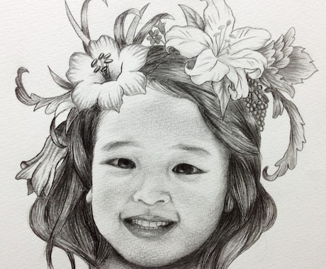 鉛筆でリアルな似顔絵を描かせて頂きます 子供の似顔絵や友人へのプレゼント、ご自身の思い出に。 イメージ2