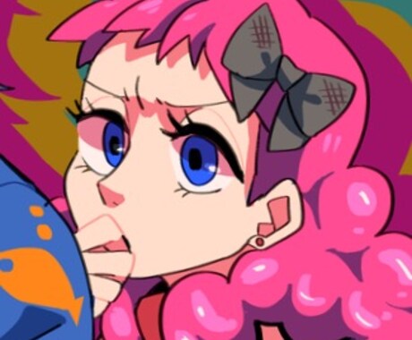 【美大生】アニメ塗り、ポップなアイコン作成します！ イメージ1
