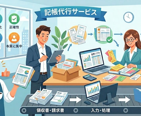 個人事業主様の記帳代行します イメージ1