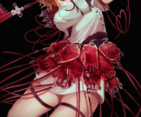 等身1枚絵6000円〜イラスト作成します アイコン、1枚絵、動画用、キャラデザ、衣装デザイン等 イメージ2