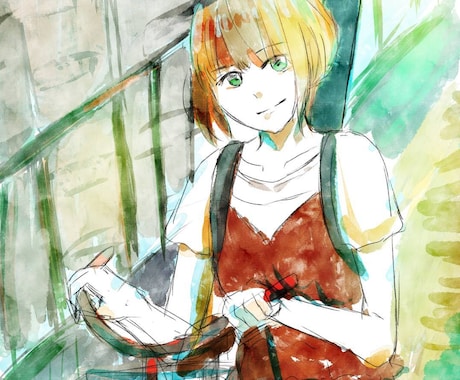 可愛い、かっこいいキャラのイラスト描きます ベタ塗り、デジタル塗り、水彩風などお好きな絵柄で描きます！ イメージ2