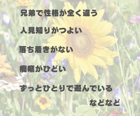 お子さんの気質診断します お子さんとの関わりから生まれ持った気質を診断します イメージ2