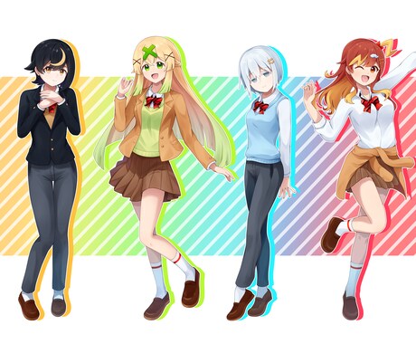 キャラクターデザイン・立ち絵描きます 商用OK！幅広いオリジナル・既存キャラクターを描きます イメージ2