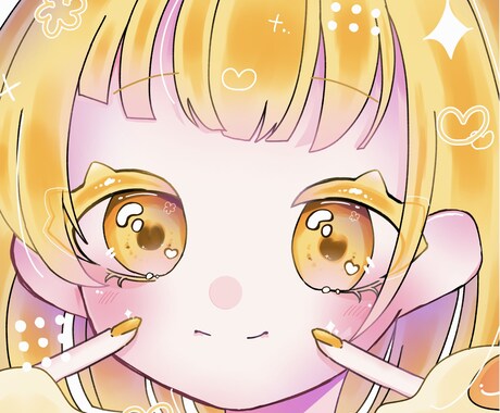 アイコンやヘッダーサイズのかわいい女の子を描きます イメージ1