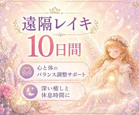 遠隔レイキヒーリング10日間　エネルギー調整します がんばりすぎた心と体を整える10日間の遠隔レイキヒーリング イメージ1
