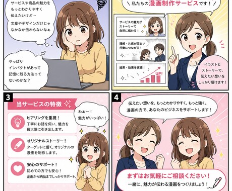 商品サービス紹介・採用PRに強い企業漫画制作します 企業PR用漫画を制作します【集客・認知UP】 イメージ1
