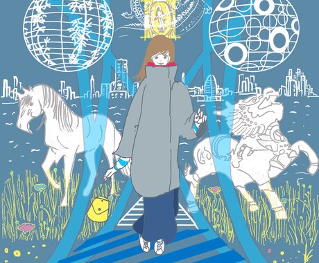 タロットで占い、イラストカードをプレゼントします ビジョンカードをコメント付きでプレゼント！ イメージ1