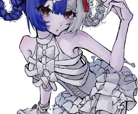病み可愛い一枚絵作成します 中毒性のあるキラキラしているのにどこか病みがあるイラスト イメージ2