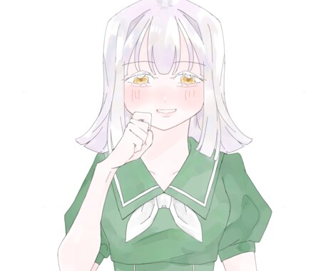 SNSアイコンに使えるバストアップイラスト描きます 背景単色、人物で目を惹くアイコン作成します！ イメージ2
