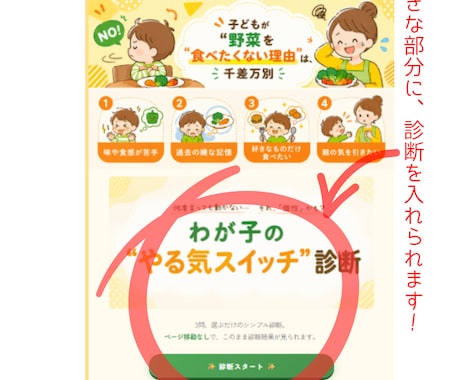 共感度MAX！あなた専用の"タイプ診断"を作ります "それ、私！"と刺さる診断が、新しいお客さんの入口になる。 イメージ2