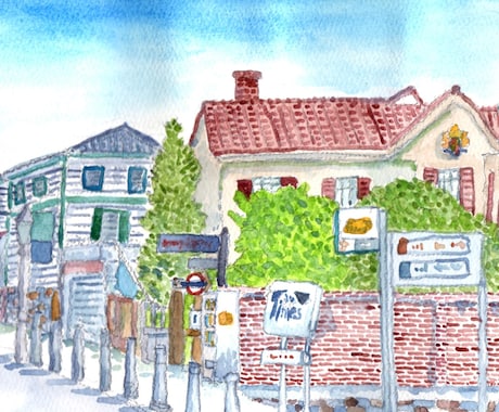 透明水彩絵の具を使っておもに風景イラスト描いてます イメージ1