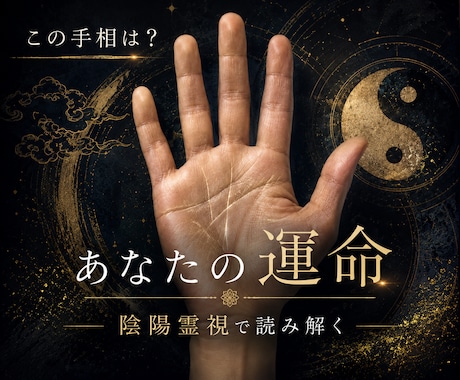 手相からあなたの運命・才能を読み解きます 恋愛・仕事・金運・人生の流れを手相から鑑定します イメージ1