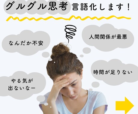 あなたの頭の中のグルグル思考を言語化します 頭の中をアウトプットして本来の自分を取り戻しましょう イメージ1