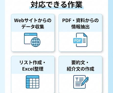 Webリサーチ・データ収集を迅速丁寧に対応します 指定場所からの情報収集・リスト作成。そのまま使える形で納品 イメージ2