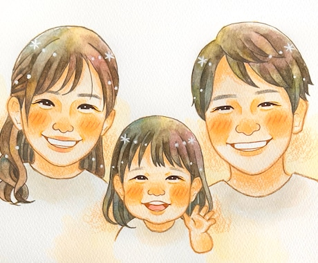 シンプル似顔絵♡ナチュラルで可愛い似顔絵描きます プレゼントにも大人気♡気軽に飾れるやさしいタッチ♡ イメージ1