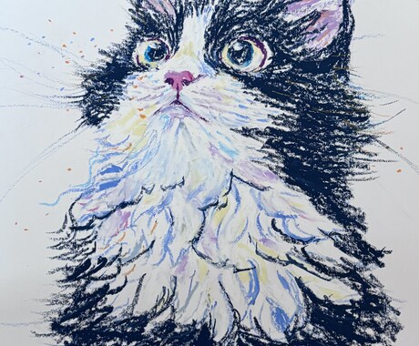 暮らしに飾れるオイルパステル原画を制作します 大切なうちの子を、やさしいタッチの原画で残します。 イメージ1