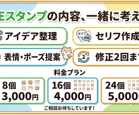 LINEスタンプの内容を一緒に考えますます イメージ1
