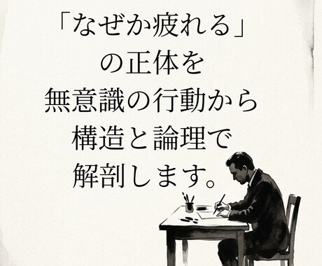 人間関係の「しんどさ」の正体を構造で解析します 占い・感情論は不要。無意識の行動パターンを客観的に紐解きます イメージ1