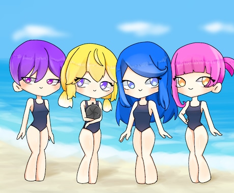 ヘッダーを描きます 他の人とは違うキャラクターデザイン イメージ1