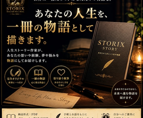 人生ストーリーを小説として執筆します もし、あなたの人生が一冊の本なら。今は、何章でしょうか。 イメージ1