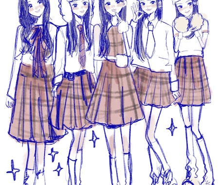 かわいくてキラキラなイラストを描きます 色遣い・カワイイには自信があります！ イメージ2