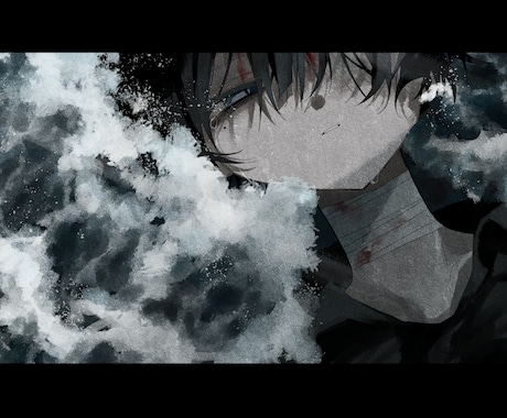ダークで低彩度な世界観のイラストをお描きします 歌ってみた動画サムネイル・SNSアイコンなどに イメージ2
