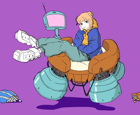 メカメカしいポップで可愛いイラストを描きます ○CDジャケット○Tシャツ○MVイラスト○アイコン等実績有！ イメージ2