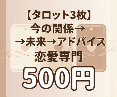 今の状況をちゃんと見て、これからを伝えます 【タロット3枚】今の関係→未来→アドバイス/恋愛専門 イメージ1