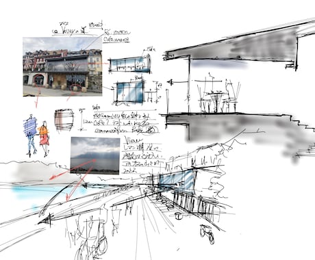 ラフスケッチを描きます デザイン賞を多数受賞したデザイナーが空間を豊かに創造します イメージ2
