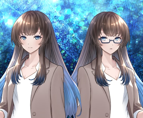 TRPG、動画配信等◎キャラクター立ち絵作成します 表情差分、ヘアスタイル差分等あります！ イメージ1
