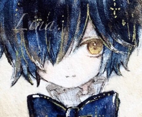 アナログの透明水彩を使ったSNSアイコンを描きます 淡く儚い雰囲気から濃く深い世界観まで水彩で表現します。 イメージ2