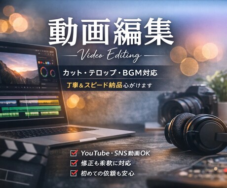 動画編集｜カット・テロップ・BGMなど対応します YouTube・SNS動画お任せ下さい！修正も柔軟に対応◎ イメージ1