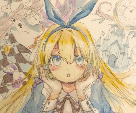 色紙にキャラクターを描きます オリジナルのキャラクターを作成して色紙に描きます！背景も可 イメージ2