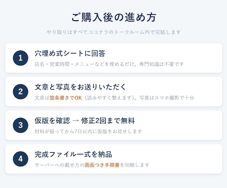 小さなお店のホームページを丸ごと制作します スマホ対応の5ページ構成。材料を頂ければ全て形にします イメージ2