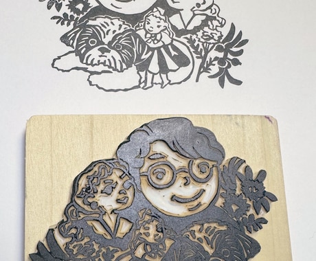 ペットと飼い主の消しゴムはんこ作ります 大切な家族の思い出をハンコに刻みます イメージ2