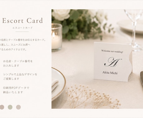 結婚式エスコートカードをデザインします イメージ1