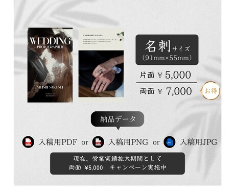 個人事業主に特化！想いを届ける名刺を作成します 初めての名刺作成から、新しいデザインへの変更まで対応◎ イメージ2