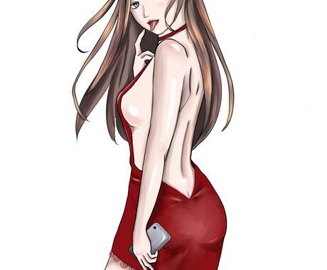 女性の仕草にこだわった女性のイラストを描いています 雰囲気あるイラストでストーリーを生み出します！ イメージ1