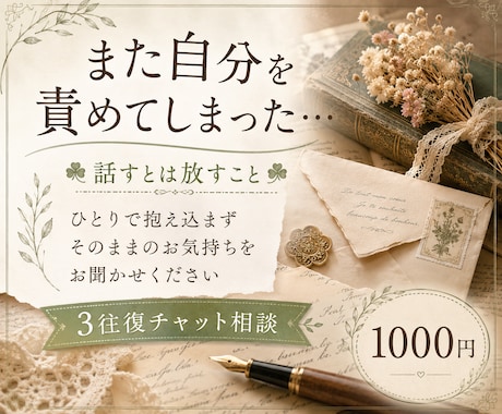 また自分を責めてしまうあなたへ｜3往復お話伺います 話すとは放すこと。そのままのお気持ちをお聞かせください。 イメージ1