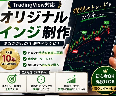 TradingViewオリジナルインジ制作します あなたの手法をインジに！FX歴10年が制作 イメージ1