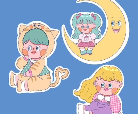 ファンシーポップな挿絵/カットイラスト描きます ご利用用途にあったポップでかわいいイラストを制作します。 イメージ2