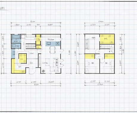 現役建築士が手書きの間取り図を2案作成します 動線、家具や植栽配置など暮らしを考えたご提案を致します！ イメージ2