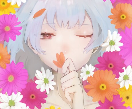 厚塗りで立ち絵や1枚絵を作成します イメージ1