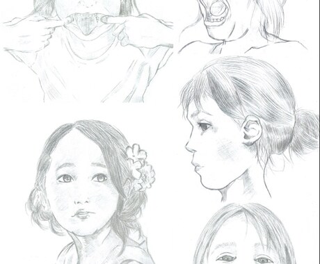 デッサンイラストの作成します お子さんの記念日プレゼントなどに！ イメージ2