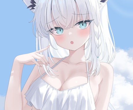 透明感のある立ち絵、一枚絵等を承りますます イメージ1