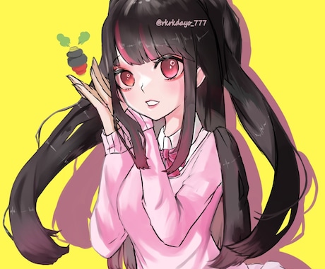 SNS用のアイコン制作致します キャラデザからオリジナルにて女性キャラクター描きます! イメージ1