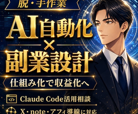 AI副業の自動化導線を教えます Claude CodeとAIで作業を仕組み化 イメージ1